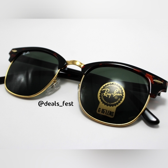 Model Display Ray-Ban Clubmaster Green G15 RB3016 Tortoise - Picture 10 of 17